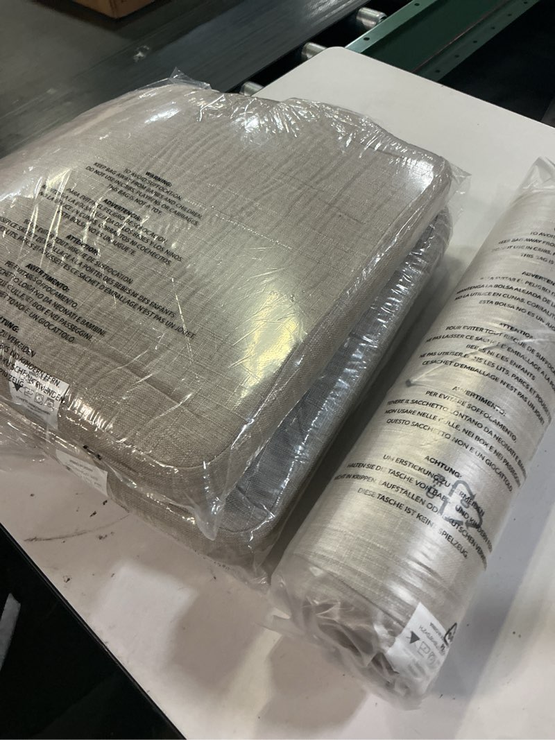 Condition photo showing New/Like New for Chair Cushions for Dining Chairs Set of 4, Non Slip Kitchen Chair Pads, 17" x 16" x 2", Indoor Dining Chair Cushions with Ties, D-Shaped Seat Cushions for Kitchen Chairs, Beige Beige 4 Pack