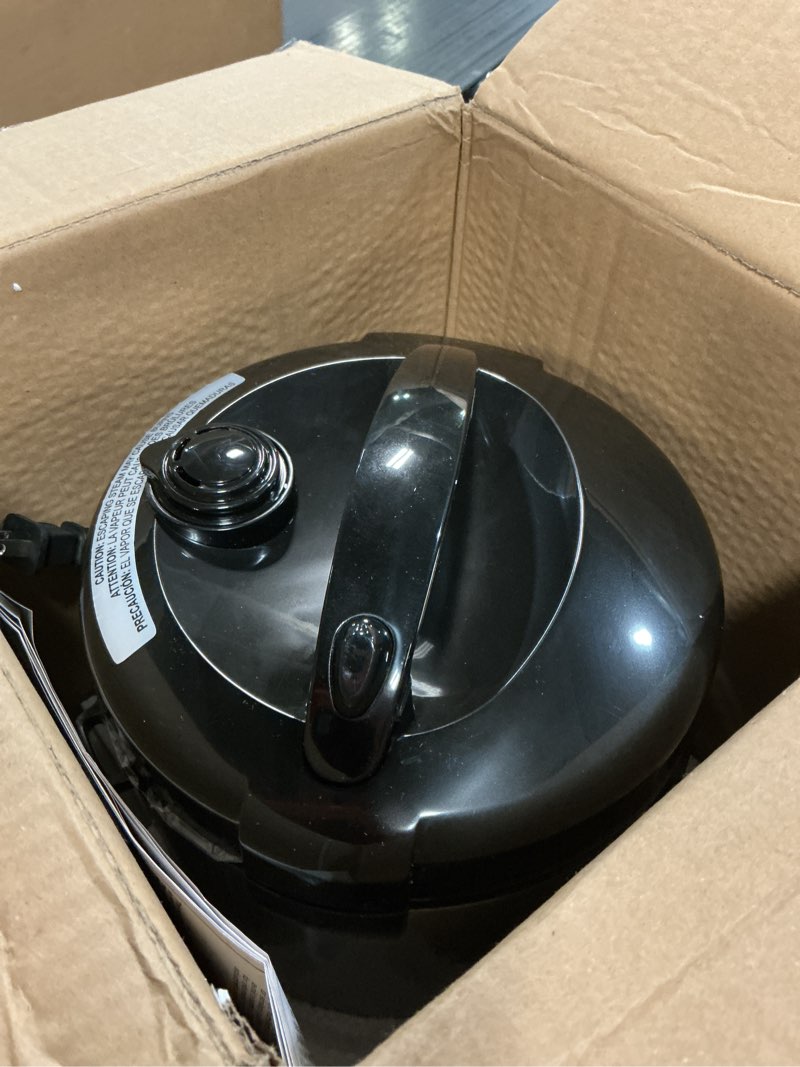 Condition photo showing As Is for Hamilton Beach Digital Programmable Rice Cooker & Food Steamer, 8 Cups Cooked (4 Uncooked), With Steam & Rinse Basket, Stainless Steel (37518) Stainless Steel 8 Cups Cooked (4 Uncooked)