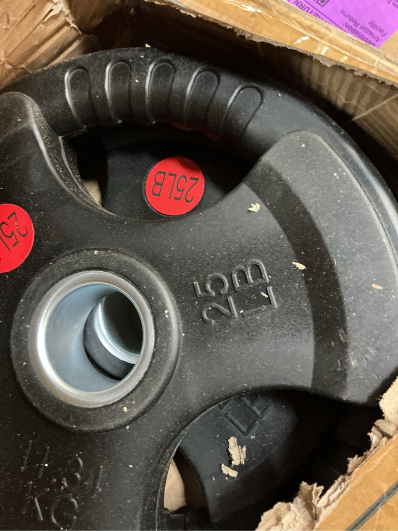 Condition photo showing As Is for Fitvids Rubber Encased Hex Dumbbell Set Contoured Handle for Muscle Toning, Strength Building & Full Body Workout, 60LB, 100LB, 150LB and 550LB Set