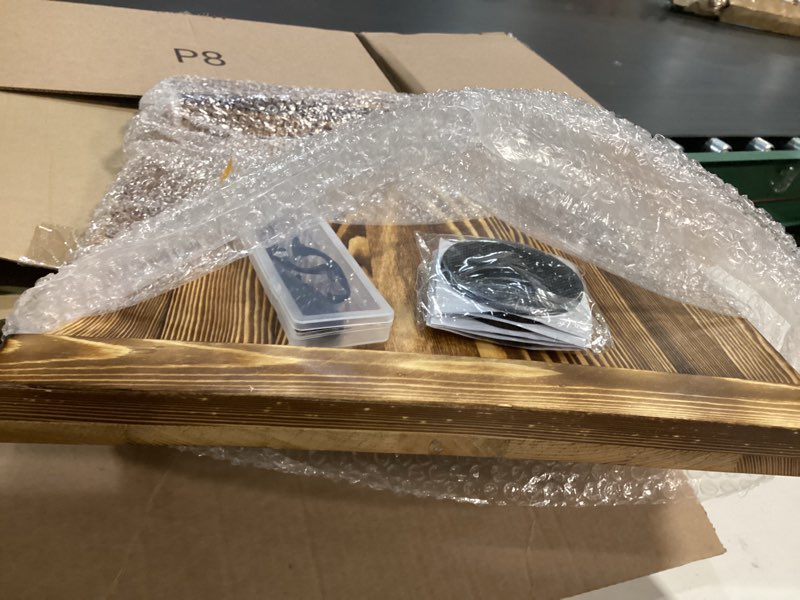 Condition photo showing Good Condition for Maxdot Rv Stove Top Cover Board Wood Noodle Board Camper Stove Top Cover Countertop Cutting with 5 Pcs Adjustable Non-Slip Rubber Feet Leg Juice Groove for Trailer Gas Burner Kitchen(Light Brown)