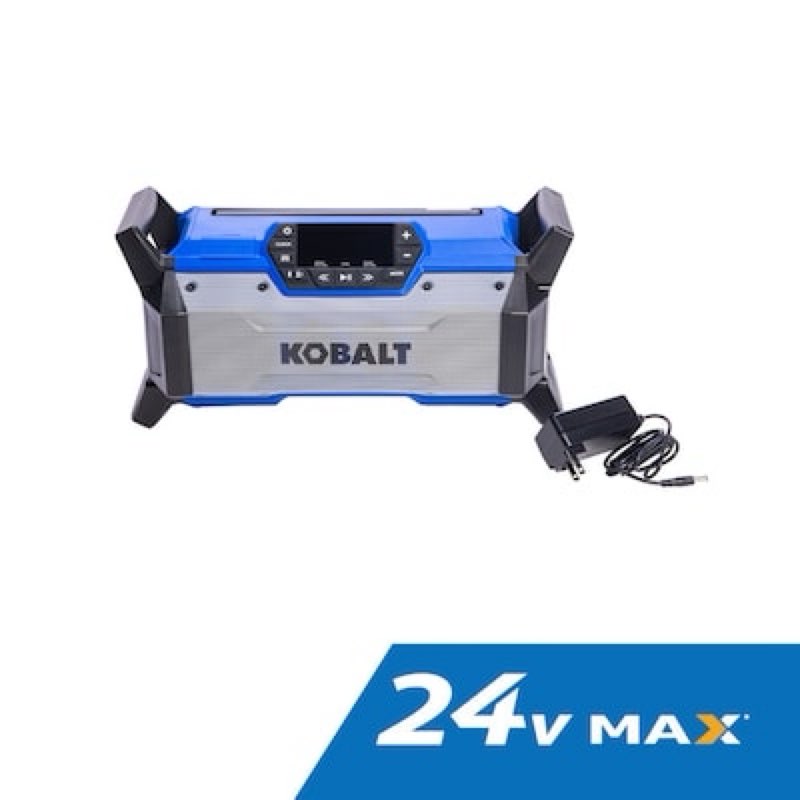 Kobalt 24-volt Water Resistant Cordless Bluetooth Jobsite radio