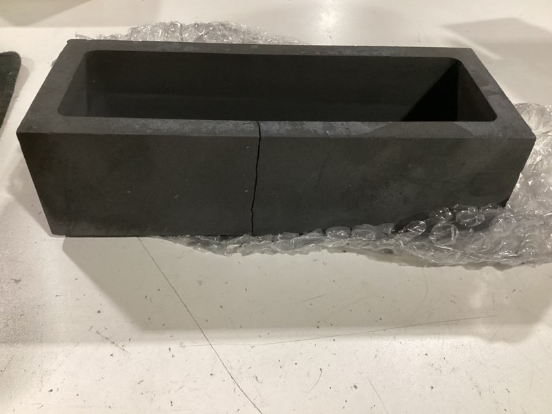 Condition photo showing As Is for mmasters 5kg premium graphite ingot mold for metal casting - high-purity material for gold, silver, aluminum, copper, and brass - heat resistant up to 1800?/3272?