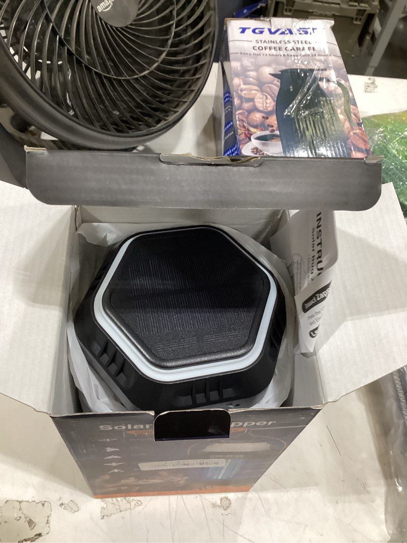 Condition photo showing Good Condition for solar bug zapper outdoor – ultra-strong fly & mosquito zapper, solar-powered rechargeable bug zapper, portable cordless insect zapper, foldable adjustable outdoor light, ip66 waterproof (black)