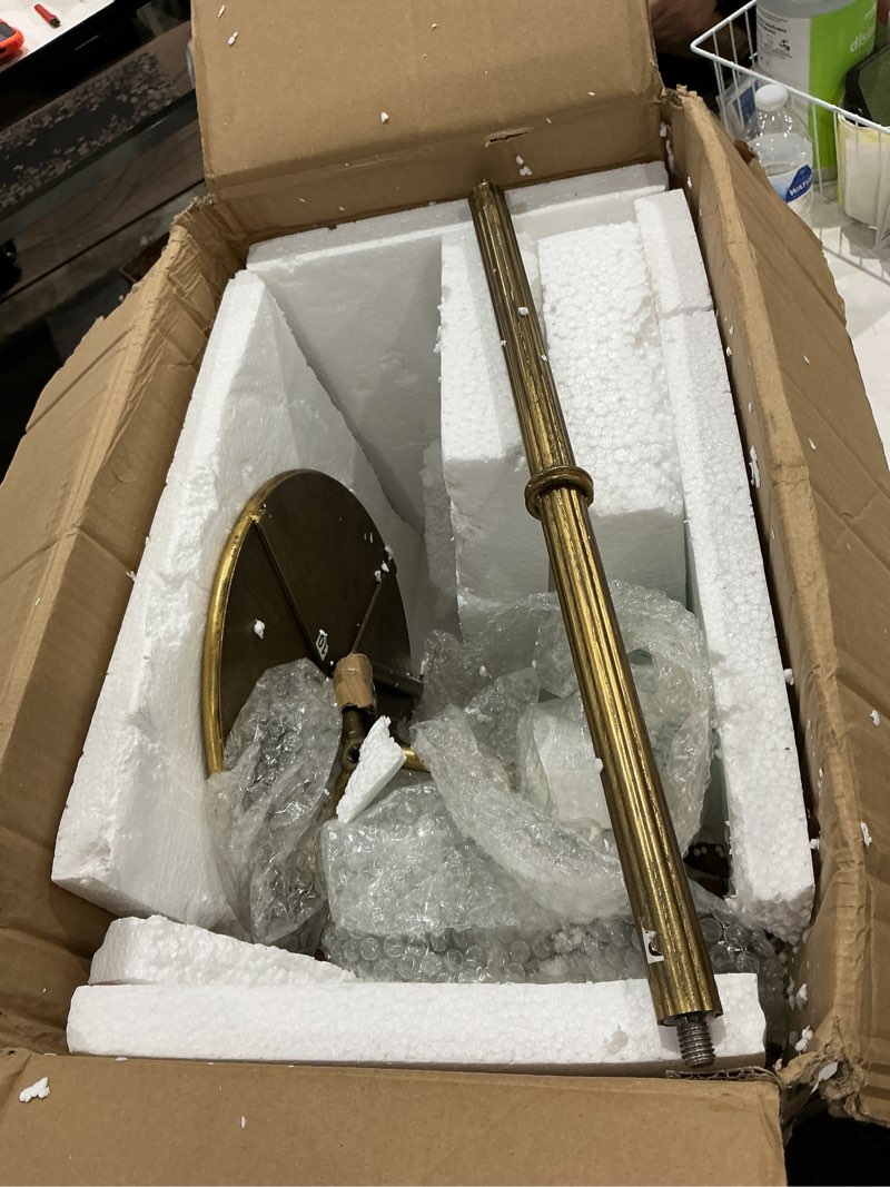 Condition photo showing As Is for not exact similar to round drink table,small pedestal table,small round side table for small spaces,martini table for living room, bedroom, bathroom,balcony (white gold)