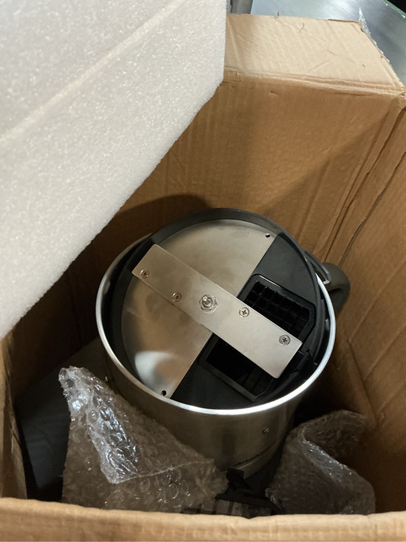 Condition photo showing As Is for Anatole Electric Vegetable Dicer Stainless Steel 16-Cup Food Processor 300W Commercial Veggie Fruits Chopper Heavy Duty with 1/4" 3/8" 1/2" Blades Auto Discharge for Potato Onion Carrot 3 dicing