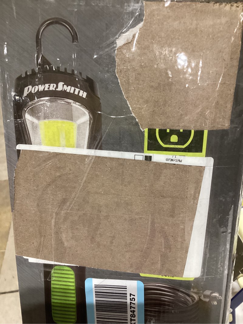 Condition photo showing Good Condition for PowerSmith Work Light Drop Light 3000 Lumen 25 ft. 16/3 SJTOW Oil-Resistant Power Cord, 12 Amp Power Outlet, Neodymium Magnet (PDL3025)