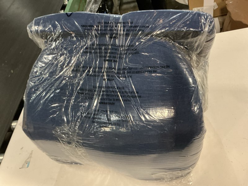 Condition photo showing Good Condition for chair cushions for dining chairs set of 6, non slip kitchen chair pads, 17" x 16" x 2", indoor dining chair cushions with ties, d-shaped seat cushions for kitchen chairs, navy blue navy blue 6 pack