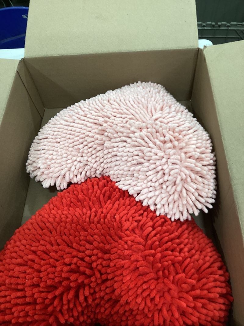 Condition photo showing Good Condition for Barydat 2 Set 17 Inch Red Heart Shaped Pillows Valentines Heart Throw Pillows Decorations for Valentine Gift Living Room Sofa Office Sofa Cars Chairs (Red,White) Red, White 2
