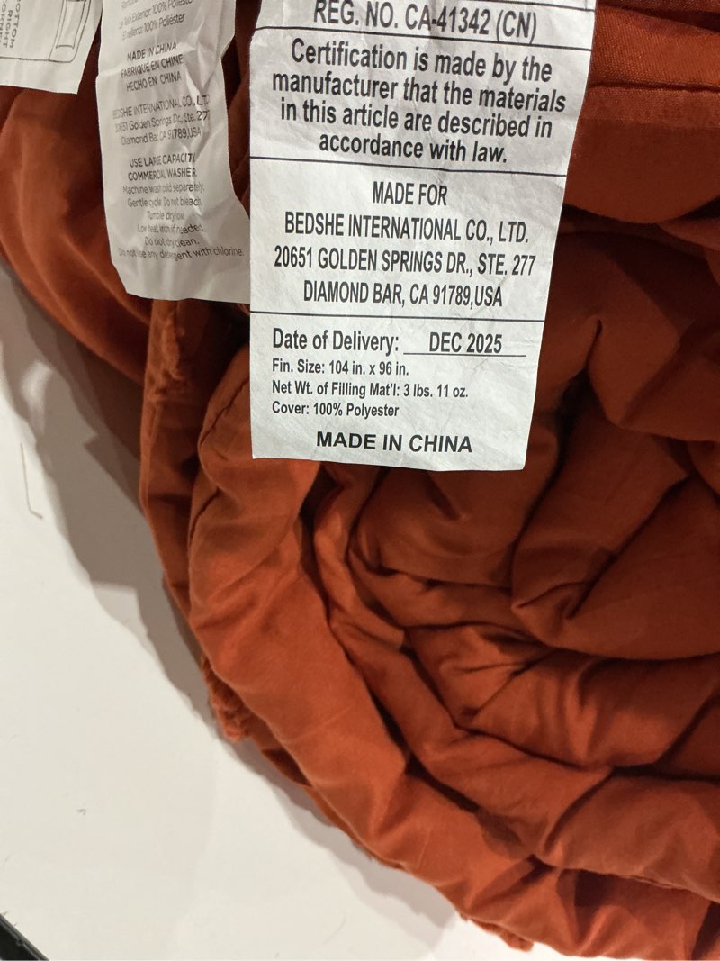 Condition photo showing As Is for bedsure tufted boho comforter set king size - terracotta boho bed set, gentlesoft™ 3 pieces farmhouse shabby chic embroidery bedding, gifts for woman, soft jacquard king comforter for all seasons king 27 - terracotta - elegant