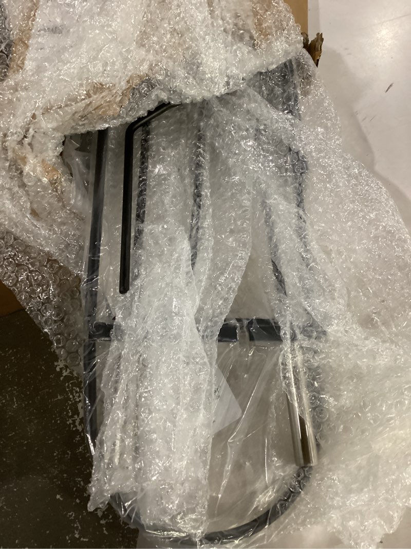 Condition photo showing Good Condition for (may be missing accessories)mind reader fireplace set with stand, brush, shovel scoop, poker, tongs, durable steel, 9\"l x 6\"w x 26.25\"h, 4 pcs, silver