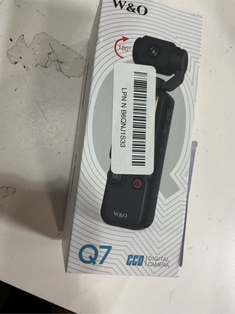 Condition photo showing Good Condition for W & O Portable 2.5K Video Recorder with 180° Rotating Lens, Vlogging Camera,Pocket Body Camera with Audio & Video Recording, 7Hour Power, Handheld POV Cameras with 32GB Card?White