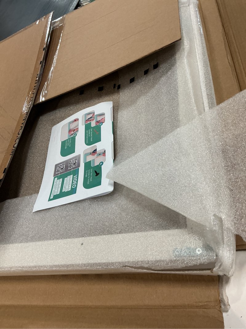 Condition photo showing Good Condition for pixy canvas 25x25  inch floater frame for canvas paintings, wood panels, canvas panels & stretched canvas boards. floating frame fits 5/8\", 3/4\" & max 7/8\" deep artwork (white, 25x25 in