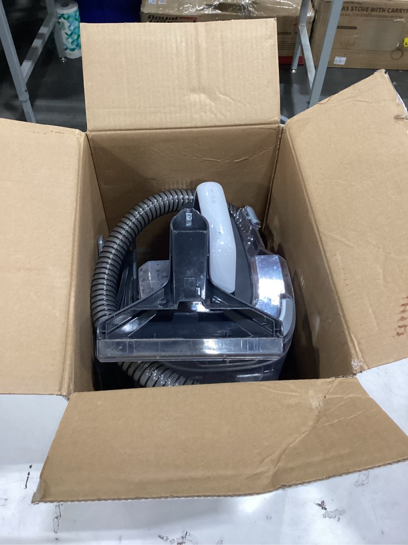Condition photo showing As Is for hoover cleanslate plus portable carpet + upholstery spot cleaner machine, powerful suction with versatile tools, pet stain remover, car and auto detailer, pair with hoover carpet cleaner solution