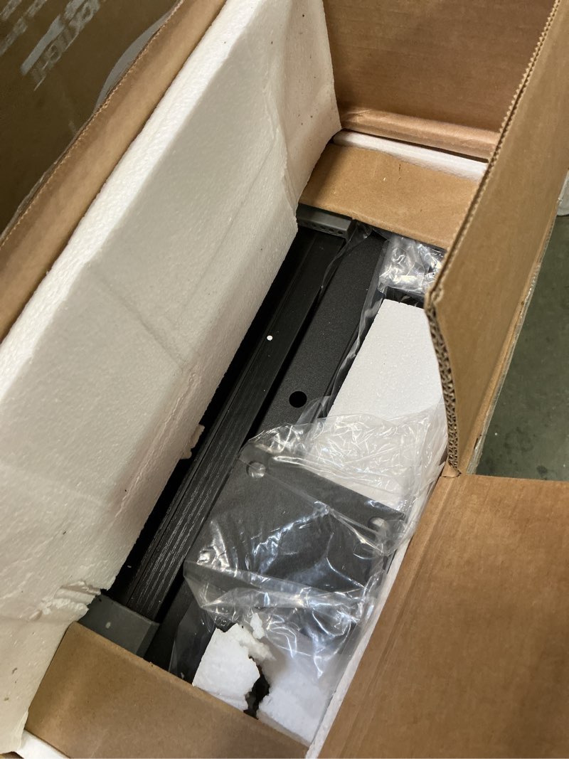 Condition photo showing Good Condition for SUPERJARE 70 Inch Console Table with Outlets and USB-C Port, Extra Long Behind Couch Sofa Table with X-Shaped Design, Narrow for Entryway, Living Room, Metal Frame, Wooden Top, Black Black 11.8"D x 70.9"W x 31.5"H