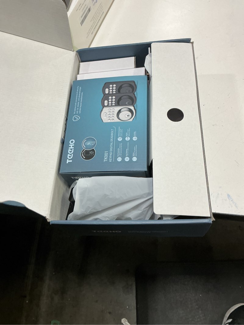 Condition photo showing New/Like New for TEEHO TK001H Keyless Entry Door Lock with Handle Set, Electronic Deadbolt Keypad Door Lock with Code, Smart Locks for Front Door, Exterior Door Handle, Auto-Lock, Easy to Install, Matte Black