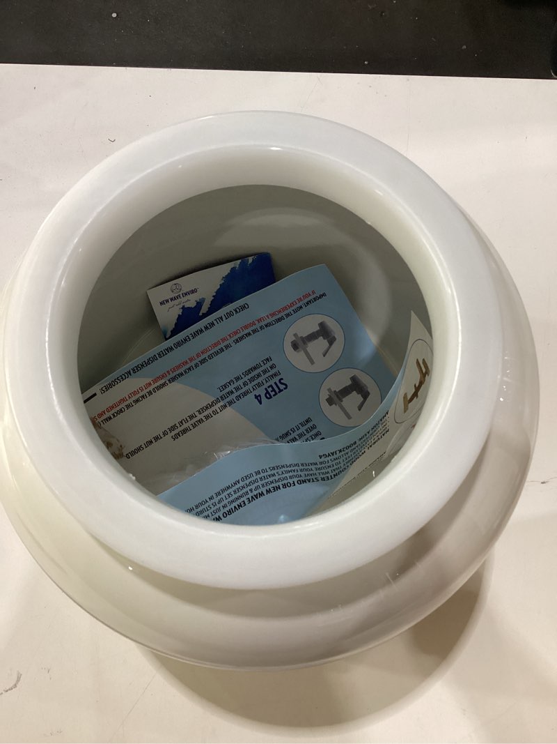 Condition photo showing Good Condition for new wave enviro porcelain water dispenser, classic blue stripe classic blue stripe porcelain