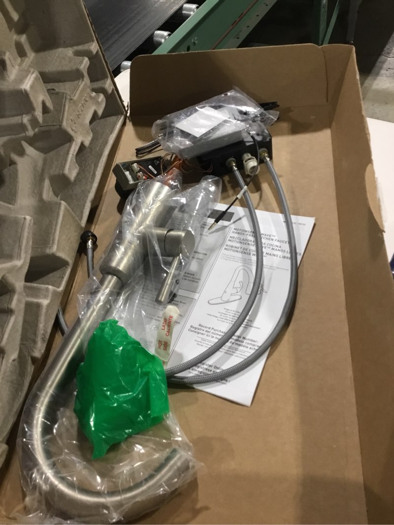 Condition photo showing Good Condition for Moen Riley Spot Resist Stainless Hands-Free Touchless Sensor Single Handle Pull Down Kitchen Faucet, 7402EWSRS Wave Sensor Spot Resist Stainless