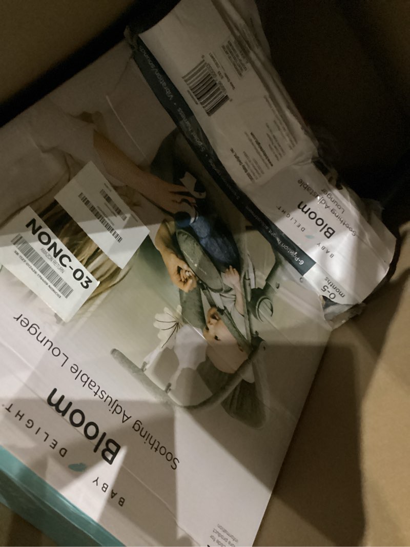 Condition photo showing As Is for Baby Delight Bloom Baby Seat | Soothing and Adjustable Baby Chair | Portable and Compact | Charcoal Tweed