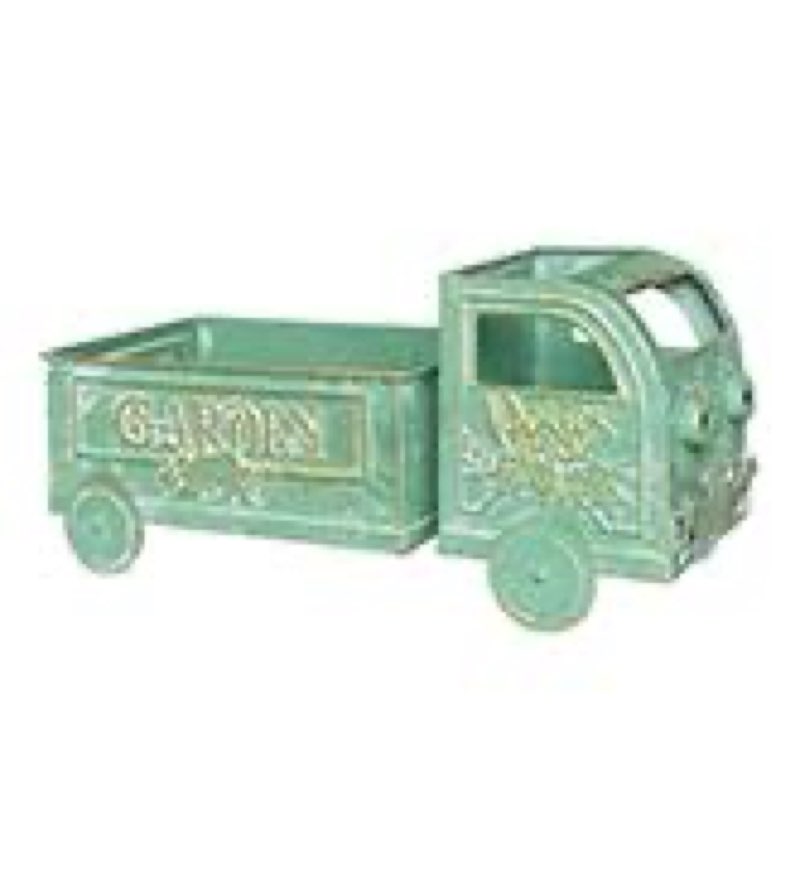 Zokyntrix Farmhouse Small Flower Cart Metal Truck Decor Wagon Planters for Outdoor Plants Decorative