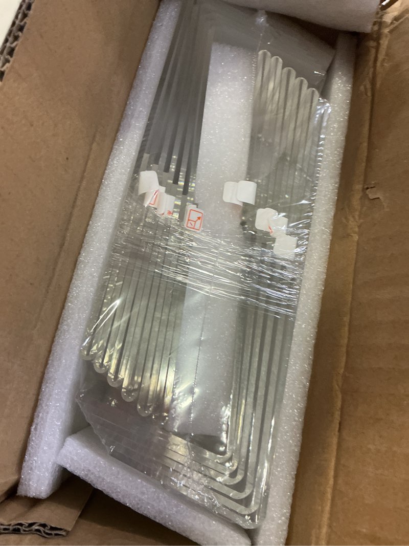 Condition photo showing Good Condition for 6 pack slanted back acrylic sign holders 5x7 for business & store, tabletop vertical sign holder with anti-slip pads clear display stand, for menus flyers documents office restaurants party decoration vertical 6 pack 5x7