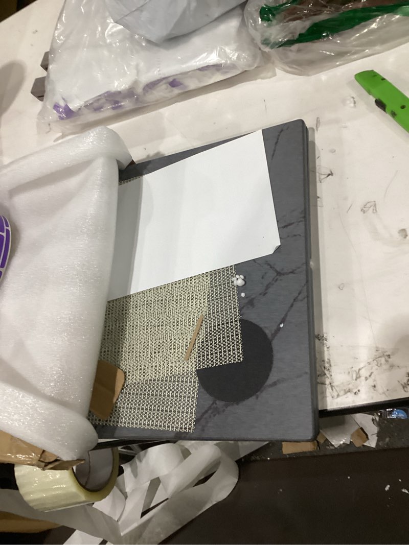 Condition photo showing Good Condition for large stone drying mat for kitchen counter, 24"x16" collapsible quick dry dish drying mat, water-absorbent marble diatomaceous earth mats for bottles cups dishes, match any countertop gray 24" x 16"