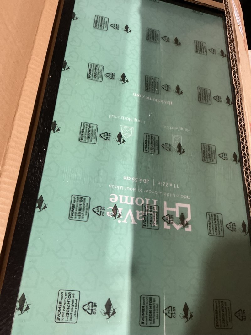 Condition photo showing Good Condition for lavie home 11x22 picture frame for wall display, 11x22 black picture frame with hd plexiglas, 11 x 22 poster frame 1 pack, display frame for vertical or horizontal, classic collection black 11x22 1