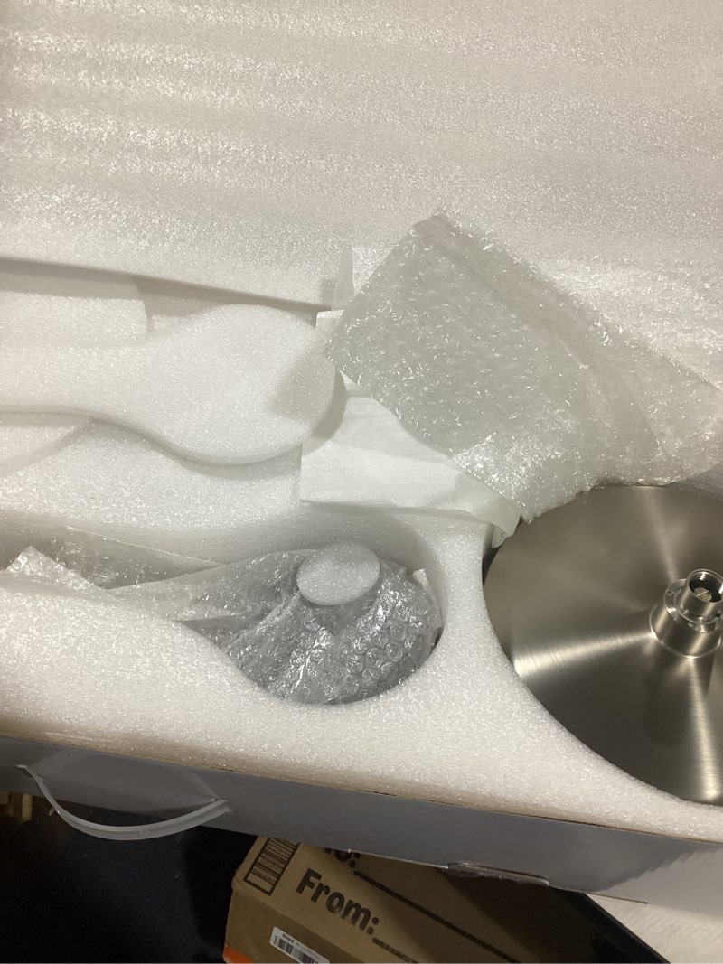 Condition photo showing Good Condition for Rain Shower Head with Handheld Spray Dual Functions, 9" Rainfall Shower Head Combo with 60" Hose, Shower Slide Bar with Adjustable Handheld Holder, 3-Way Diverter, Brushed Nickel BR006-Shower Head with Handheld Spray Combo