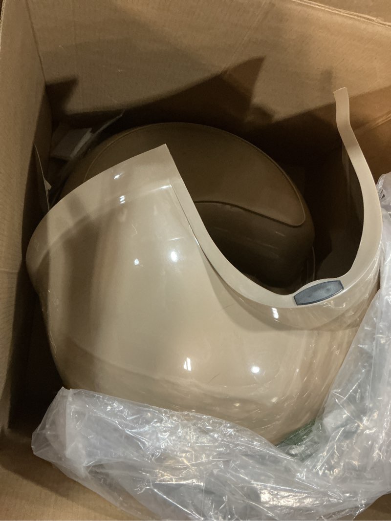 Condition photo showing As Is for Petmate Booda Clean Step Cat Litter Box Dome (Made in the USA with 95% Recycled Materials)- Titanium, Made in USA
