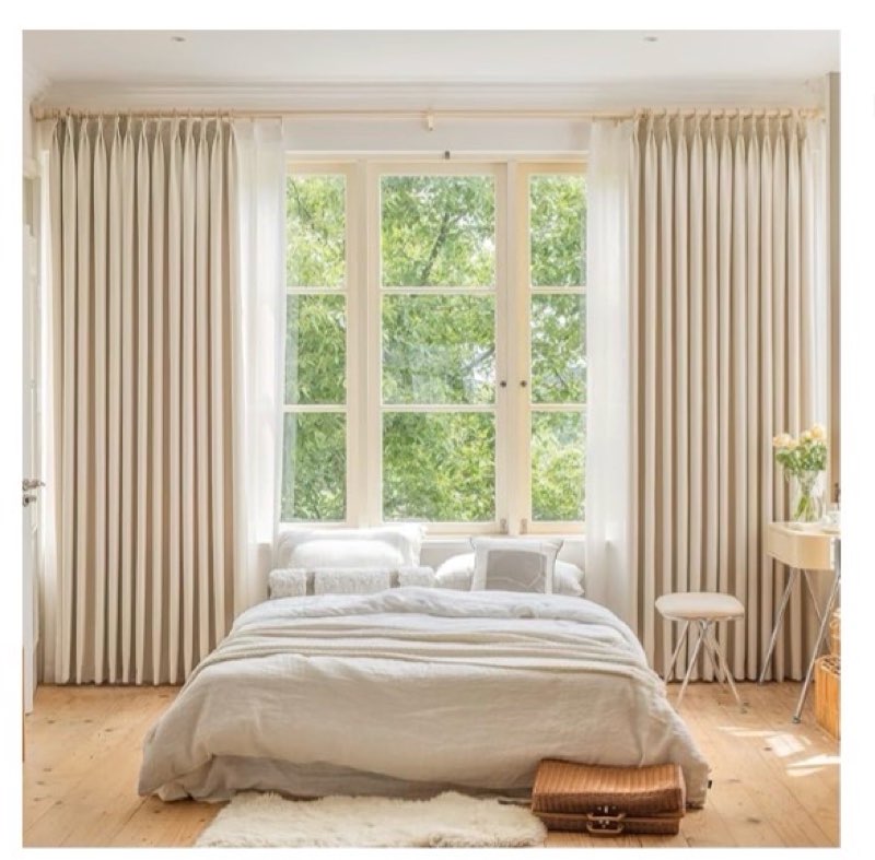 (Color beige ) DECOVSUN Pinch Pleated beige  Curtains 120 Inch Extra Long,Light Blocking Blackout Pinch Pleat Tall Curtains for Large Window 42 Inch Width Living Room,beige 42X120 Inch 42\\\"W x 120\\\"L (Pack of 2) beige 