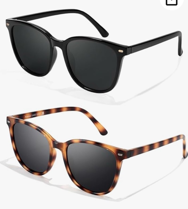 LIVHO SUNGLASES 2-pack, ( 1-black and 1-amber color)SIMILAR STOCK PHOTO 