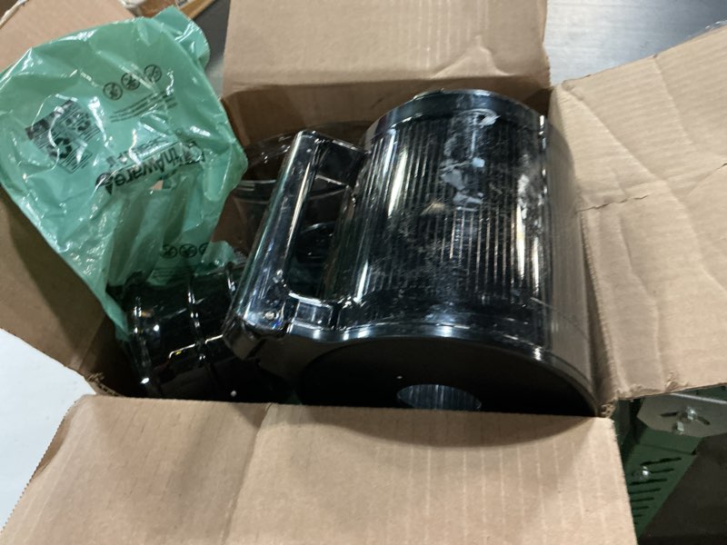 Condition photo showing As Is for canoly c16 cold press juicer, 6" extra wide feed chute, 3-in-1 strainers (juice & sorbet & nut milk), powerful ac brushless motor, self precut system, juicer machines with bpa-free (space gray)