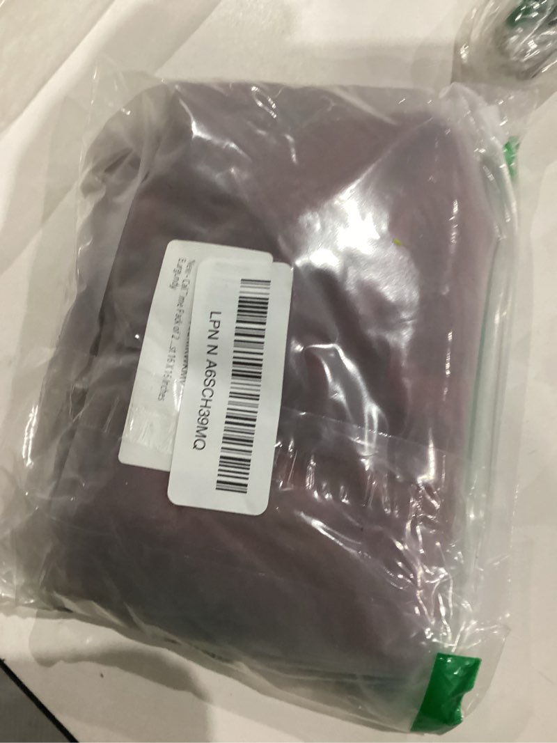 Condition photo showing As Is for CaliTime Pack of 2 Throw Pillow Covers Cases for Couch Sofa Home Decoration Vintage Damask Floral Shining & Dull Contrast 16 X 16 Inches Burgundy Burgundy 16" x 16" (Pack of 2)