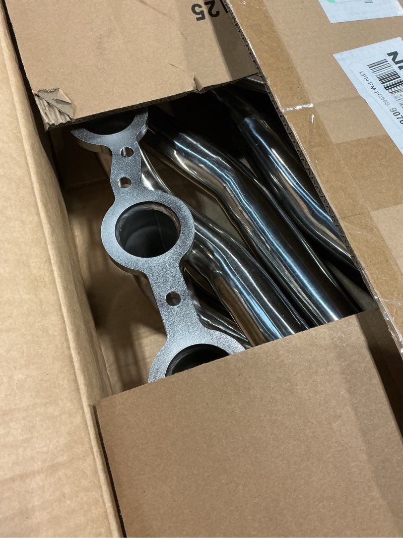 Condition photo showing Good Condition for shorty headers for ls swaps 304 stainless steel exhaust headers 2.5 inch 3 bolt collectors fits 4.8l 5.3l 5.7l 6.0l 6.2l ls1 ls2 ls3 ls6 v8 s10 c10 k10 truck includes header and collector gaskets