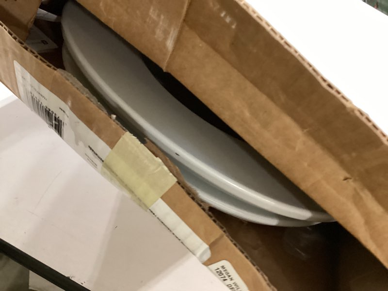 Condition photo showing Good Condition for Mayfair Cassel Slow Close Toilet Seat, Easy Clean, Non Slip Premium Wood Seat, Easy Install, Made in USA, Round, White Round 1 - Toilet Seat