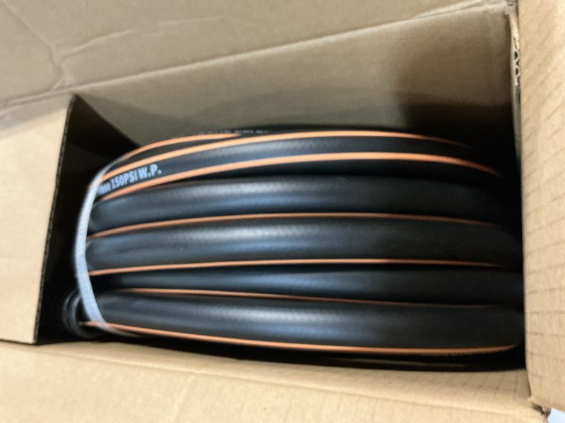 Condition photo showing Good Condition for garden hose 50ft,water hose heavy duty,flexible and durable, lightweight hybrid hose with swivel handle,leakproof hose male to female fittings black 50ft