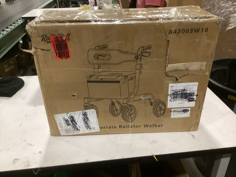 Condition photo showing Good Condition for RollisRoll Walkers for Seniors with Seat, Foldable Rollator Walker, Reinforced Aluminum Frame, 10" B