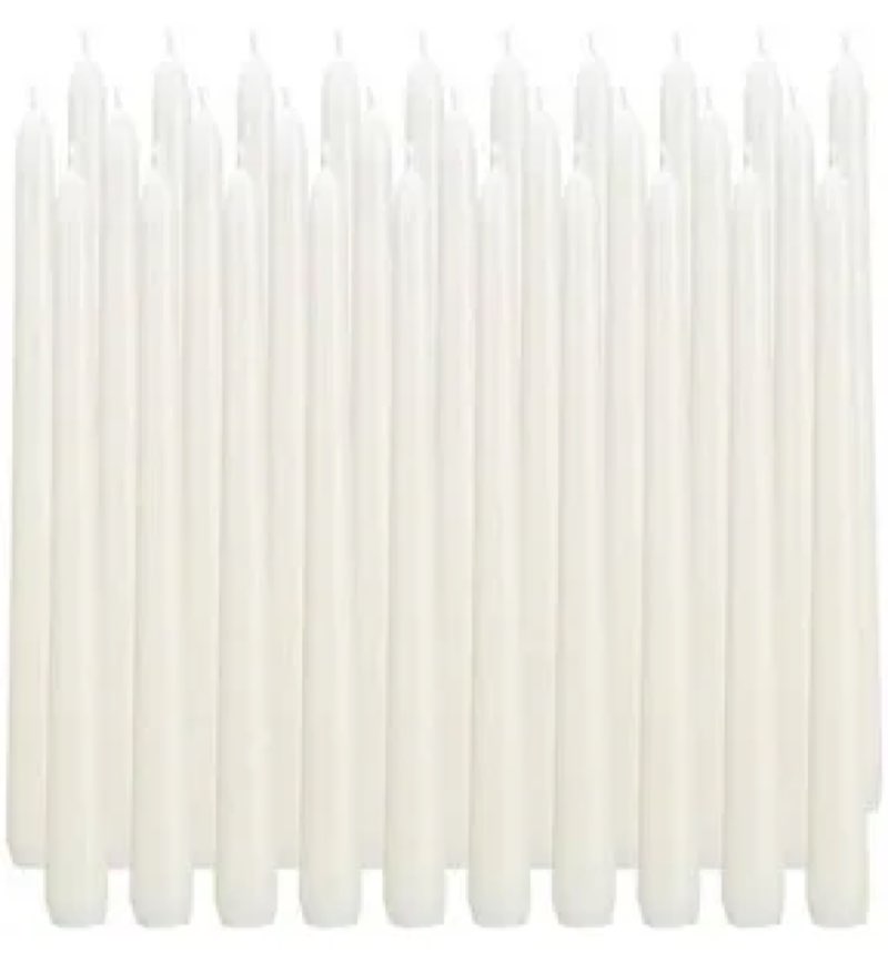 taper candles 10 in. (30, ivory)