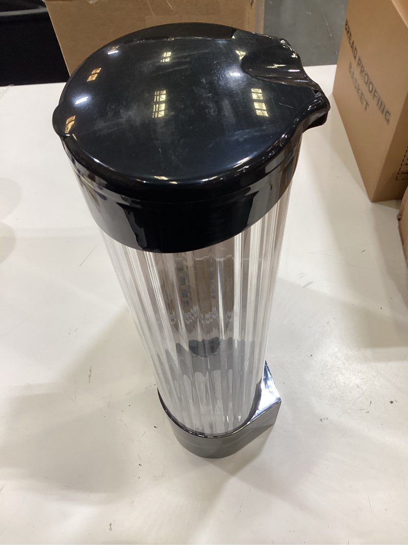 Condition photo showing Good Condition for cup dispenser, pull type wall mount cup holder, water cooler cup dispenser fits 7oz - 12oz cups for home office hospital cups organizer, adhesive paste or screw install (black, large) black large (fits 7 - 12oz cups)