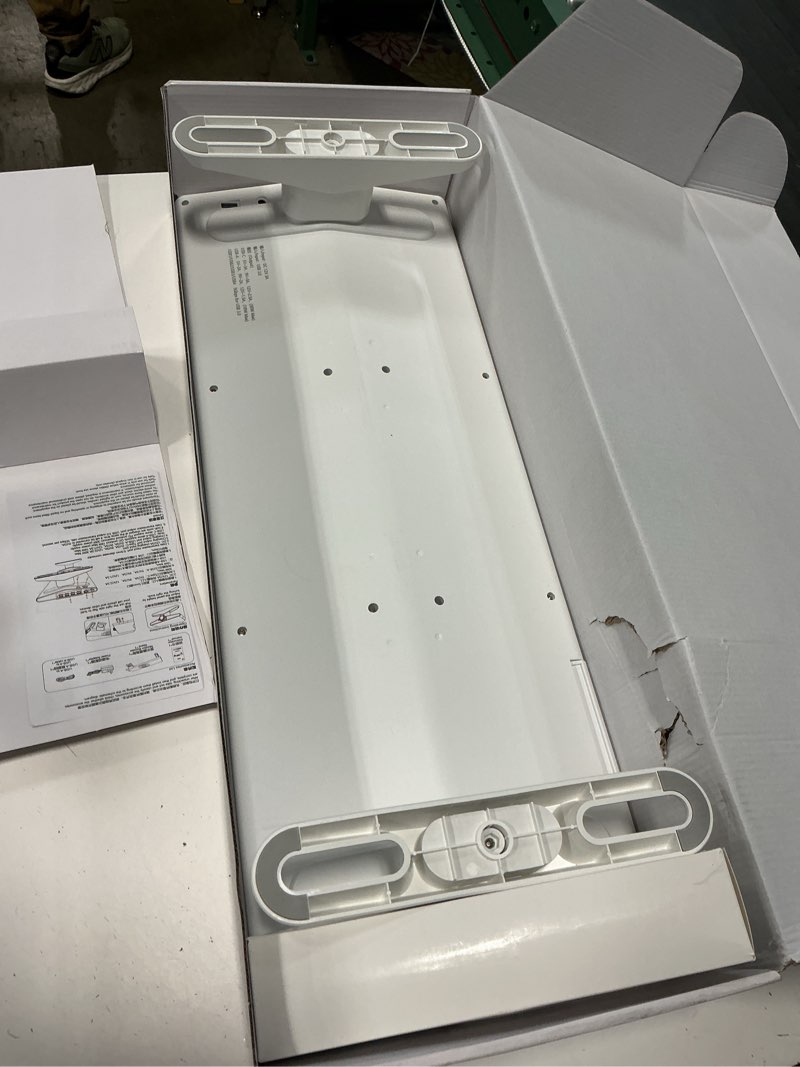 Condition photo showing Good Condition for computer monitor stand riser for desk with usb hub charging,30w/5gbps usb c docking station with power,4.4-5.7'' height adjustable with phone holder,monitor stands riser for pc,laptop,printer(white) white hub