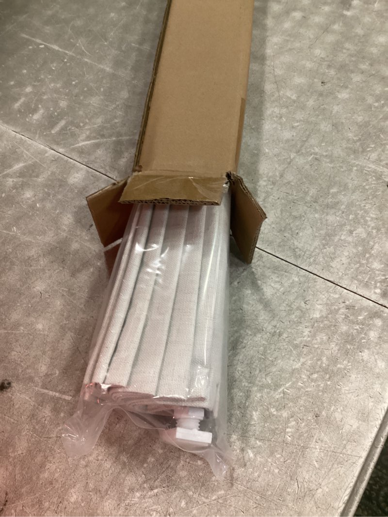 Condition photo showing Good Condition for lazblinds no tools no drill cordless roman shades for windows, blackout thermal insulated uv blocking window blinds, room darkening fabric blinds for indoor windows, 28'' w x 64'' h, off white blackout - off white 28" w × 64" h