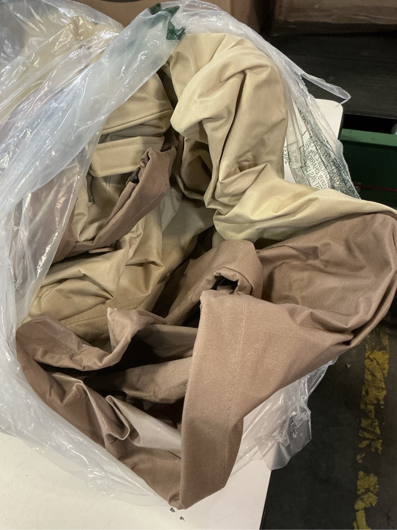 Condition photo showing As Is for Classic Accessories Veranda Water-Resistant 88 Inch Rectangular/Oval Patio Table & Chair Set Cover, Outdoor Table Cover 88"L x 58"W x 23"H Pebble/Bark/Earth