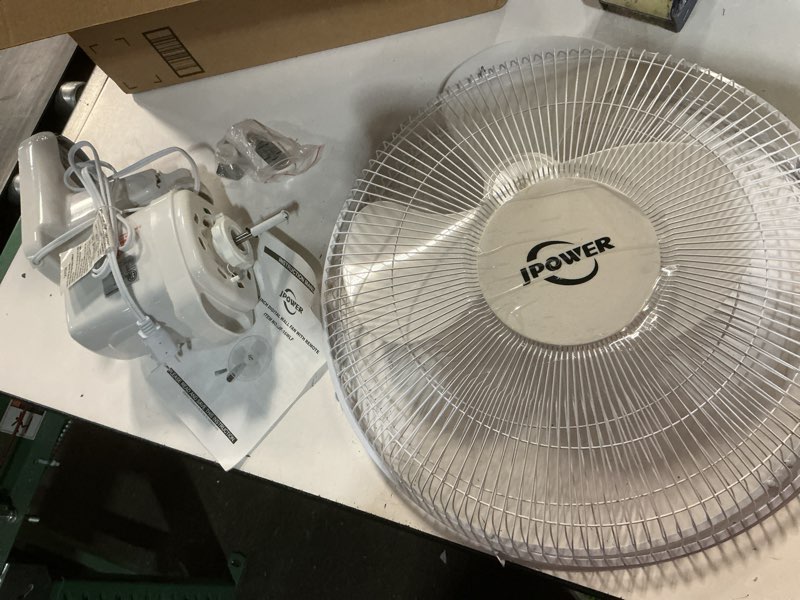 Condition photo showing Good Condition for comfort zone oscillating wall mount fan with remote control, timer, auto shut off, adjustable tilt, quiet, 16 inch, 3 speed, ideal for home, bedroom, gym & office, airflow 14.07 ft/sec, cz16wr