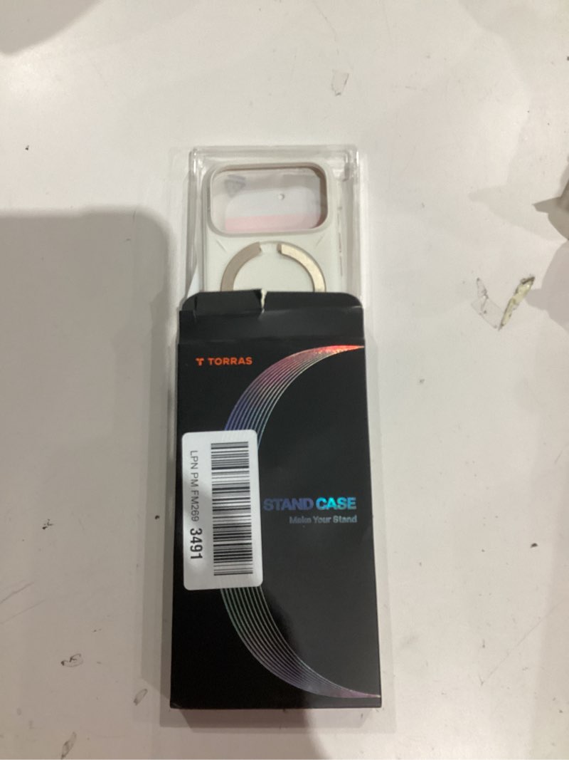 Condition photo showing As Is for TORRAS Q3 Silicone 360 Spin for iPhone 17 Pro Case with Stand, Fit for MagSafe, Magnetic Ring Kickstand with Camera Control, Liquid Silicone Rubber Soft Phone Case for iPhone 17 Pro 6.3'', Light Ivory Ivory Gold for iPhone 17 Pro 6.3''