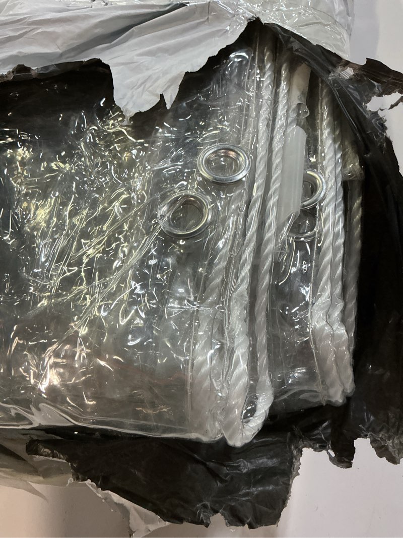 Condition photo showing Good Condition for clear tarp with grommets,transparent heavy duty pvc vinyl tarpaulin? anti-tear waterproof ?14mil clear awning canopy patio enclosure,for home garden outdoor?10' x 20'?