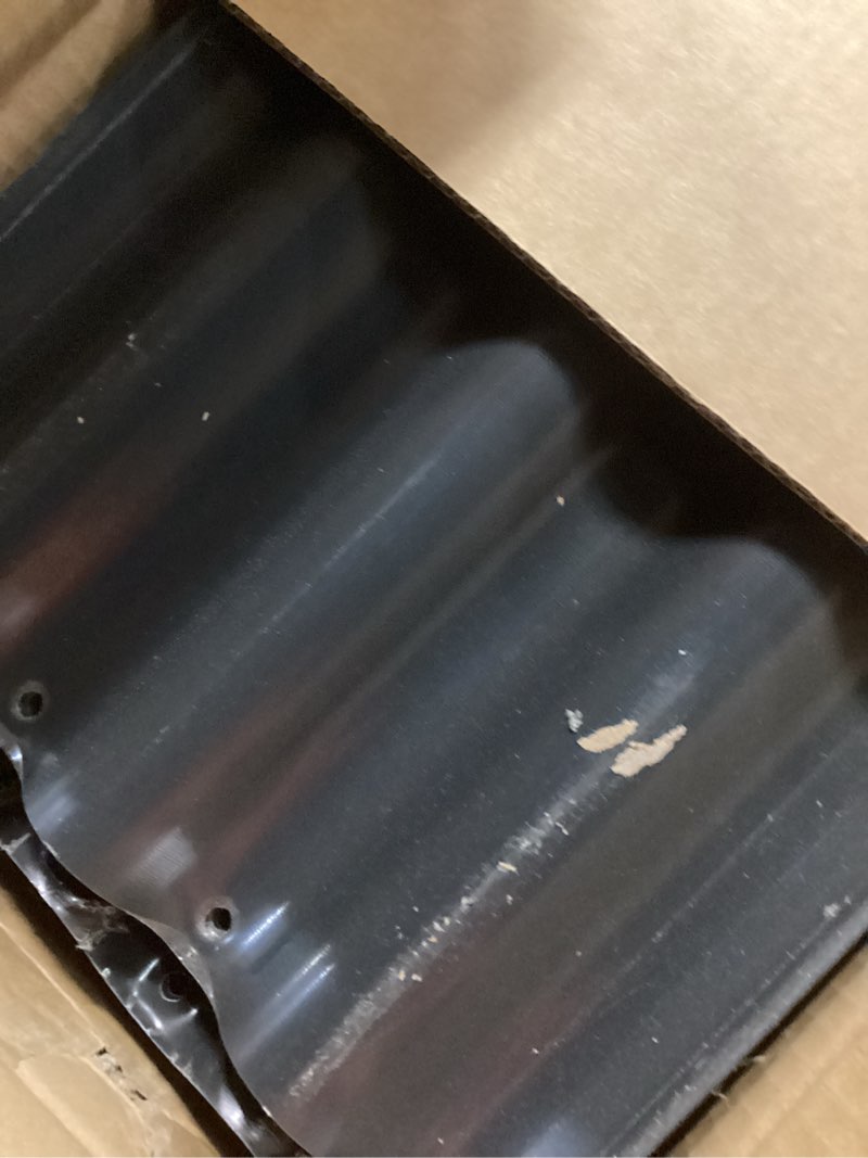 Condition photo showing As Is for 2 pack raised garden bed kits, 4×2×1 ft black oval galvanized outdoor planter beds, easy assembly metal raised bed for vegetables, flowers & herbs black 4×2×1 ft (2 pcs)