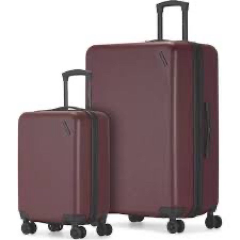 Bugatti Ravenna 2-Piece Hardside Luggage Set, ABS/Polycarbonate, 8-Wheel Spinner, Telescopic Handle
