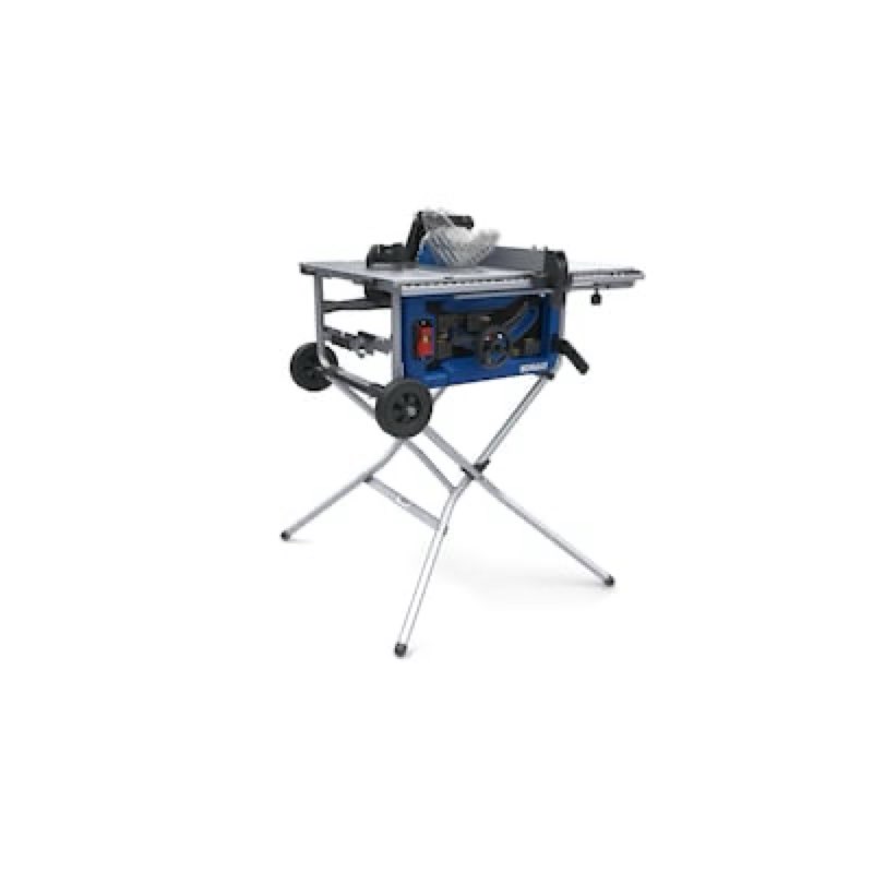 kobalt 10-in 15 -amp 120 -volt portable jobsite table saw with folding stand