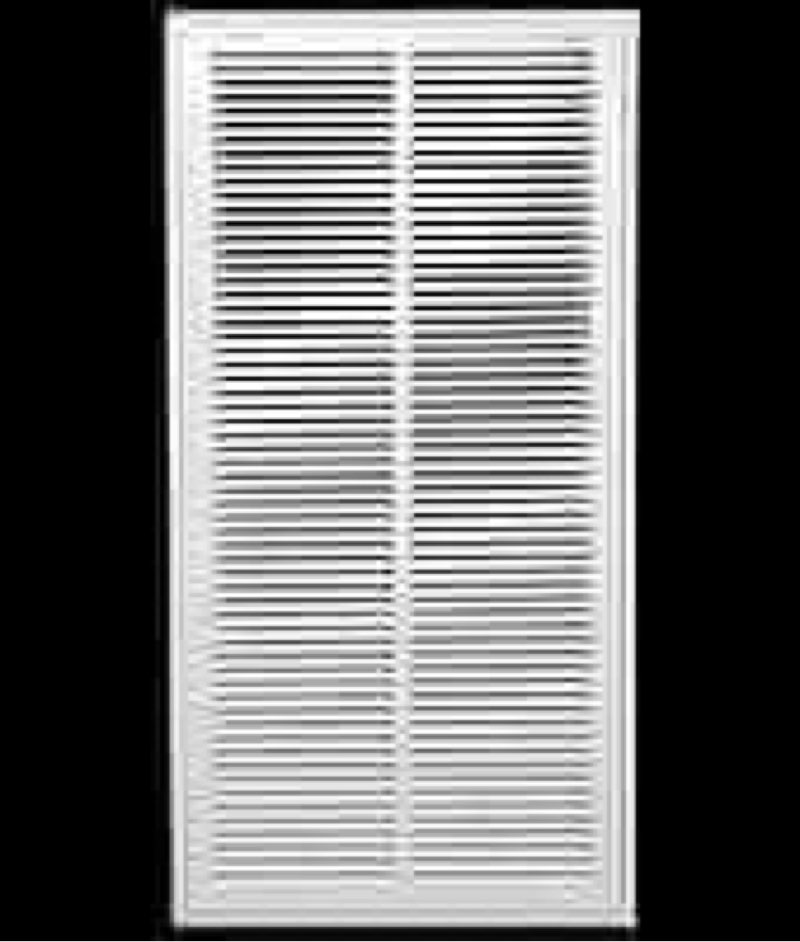 14" X 34" Steel Return Air Filter Grille for 1" Filter - Easy Plastic Tabs for Removable Face/Door - HVAC DUCT COVER - Flat Stamped Face -White [Outer Dimensions: 15.75w X 35.75h]