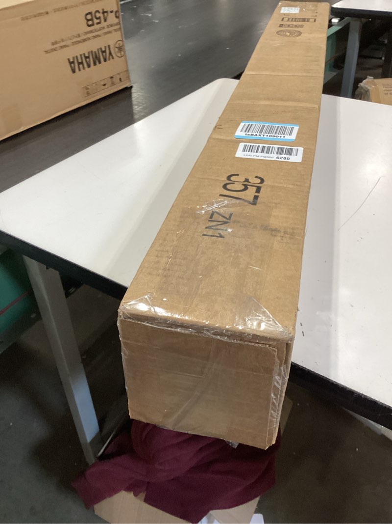 Condition photo showing Good Condition for cordless light filtering mini blind - 46 inch width, 64 inch length, 1" slat size - pearl white - co