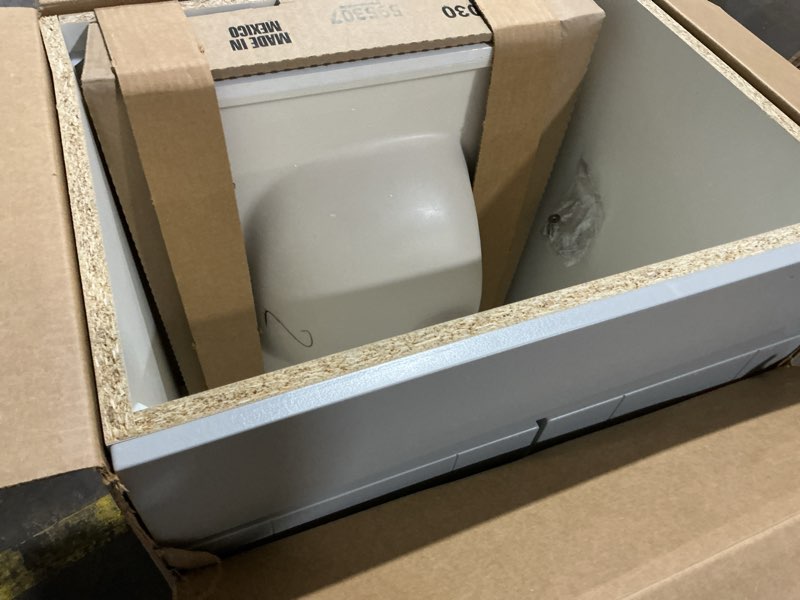 Condition photo showing Good Condition for project source 24-in gray single sink bathroom vanity with white cultured marble top